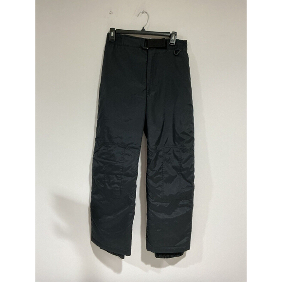 Kids Large Black Snow Pants Pull On Zip Up - Picture 1 of 7